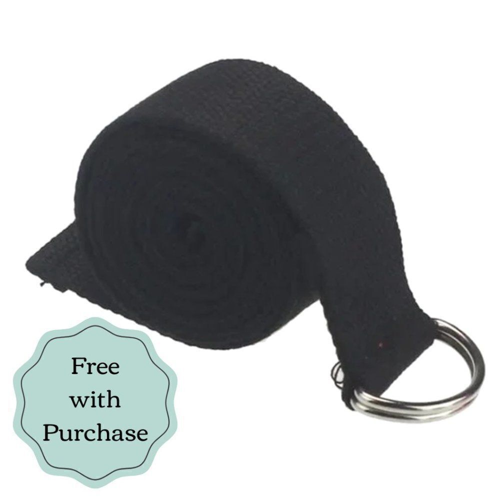 Yoga Strap 6ft - FREE W/ PURCHASE - Black - Fitness Workout Tool - NEW        